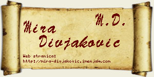 Mira Divjaković vizit kartica